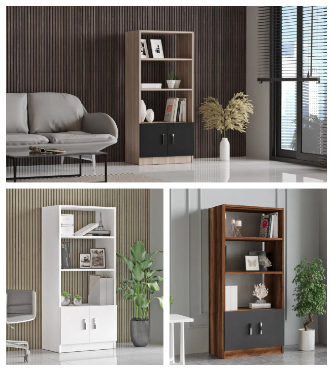 Varia VO4-OB –אלון-שחור - ספרייה מעוצבת