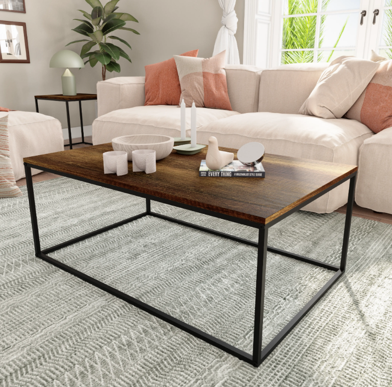 Rist- SHP-985-אגוז-  שולחן קפה מלבני