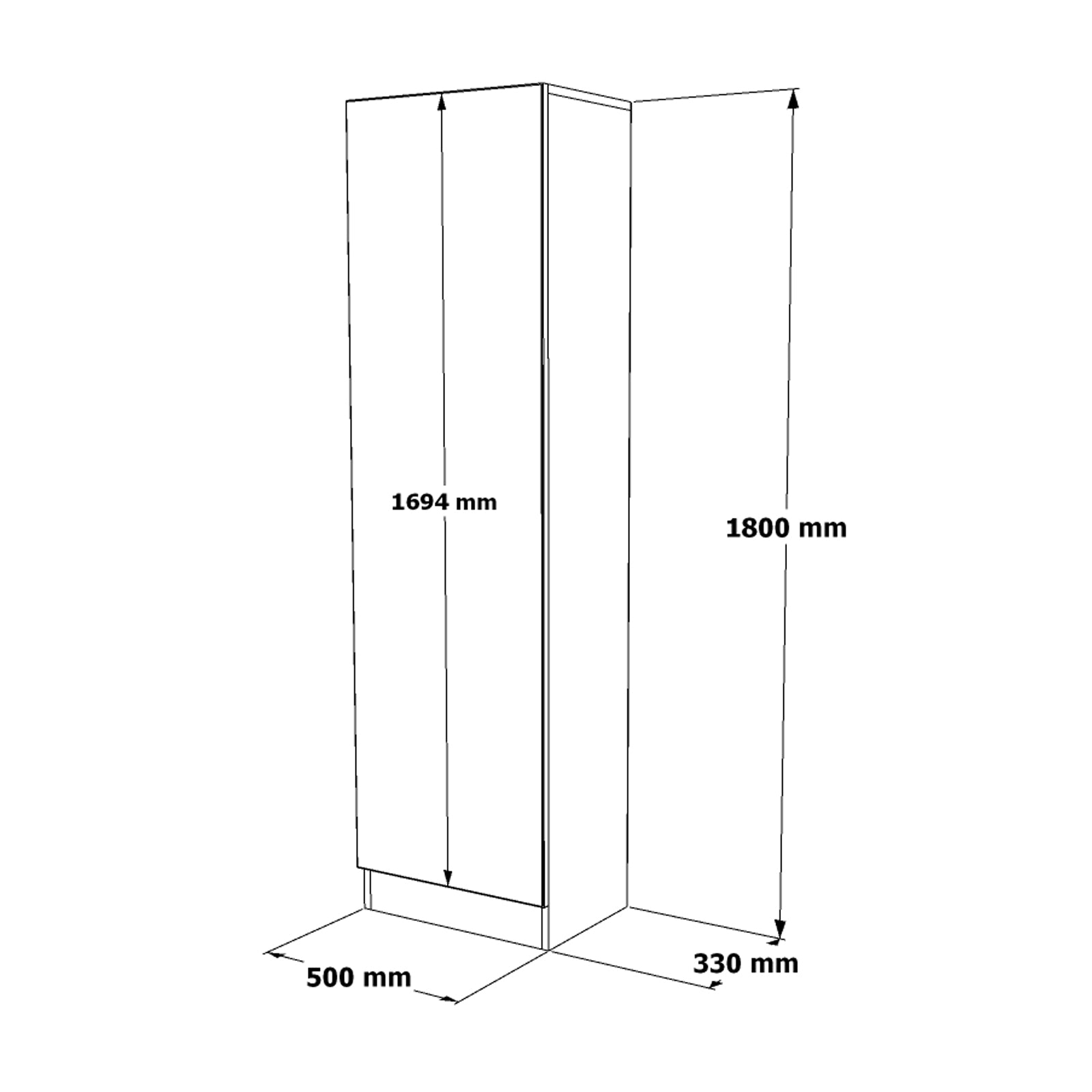 צ'ארמי V1 לבן - ארון מראה לנעליים