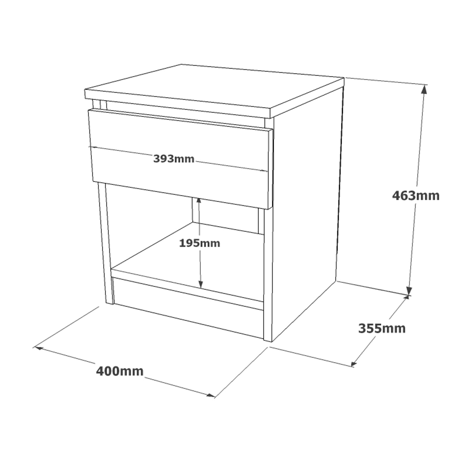 Luvio – LV26– שידת לילה - אורן