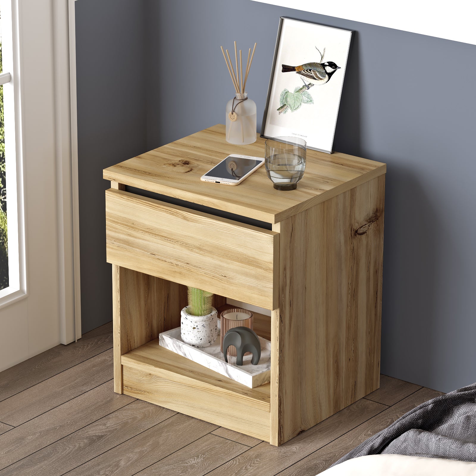 Luvio – LV26– שידת לילה - אורן