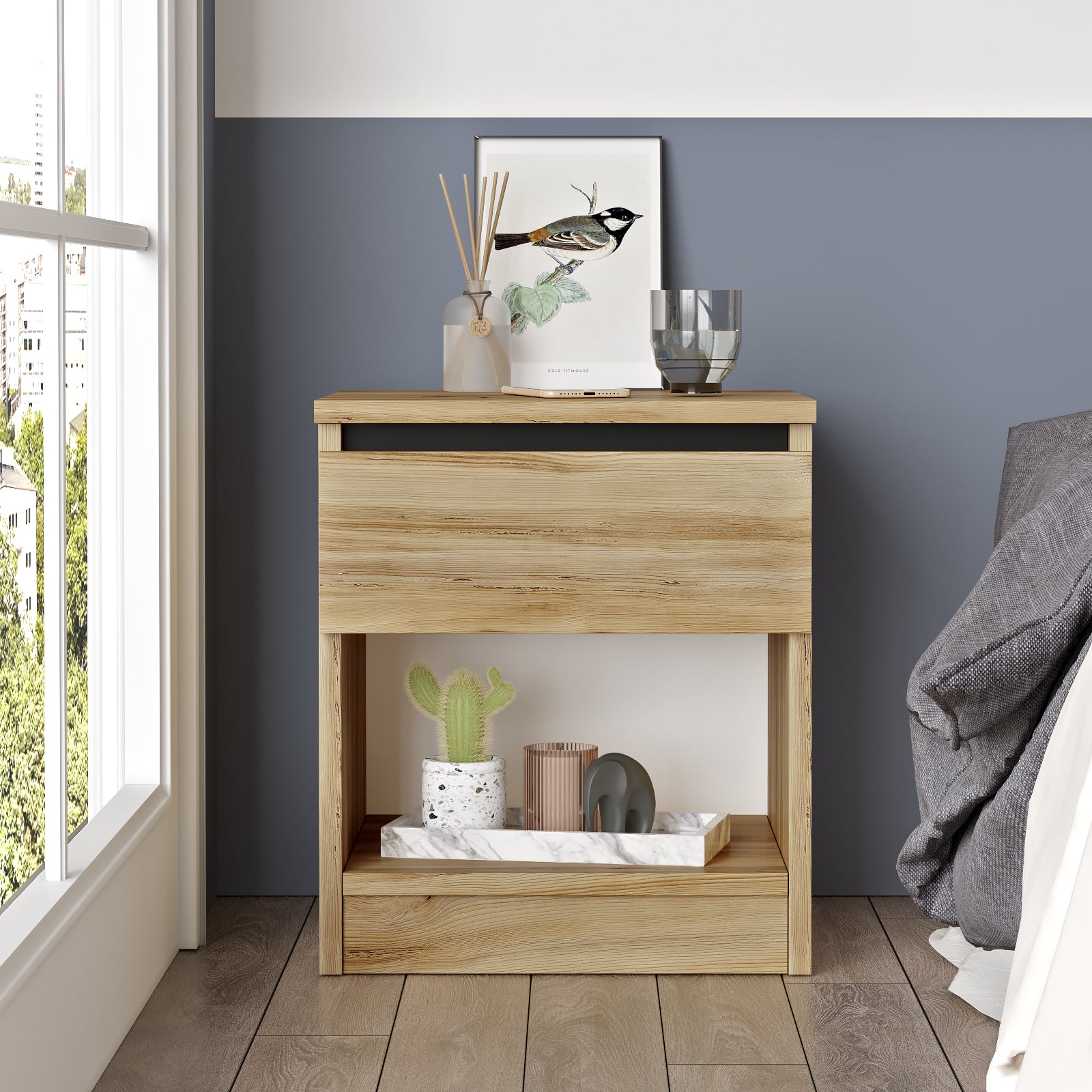 Luvio – LV26– שידת לילה - אורן