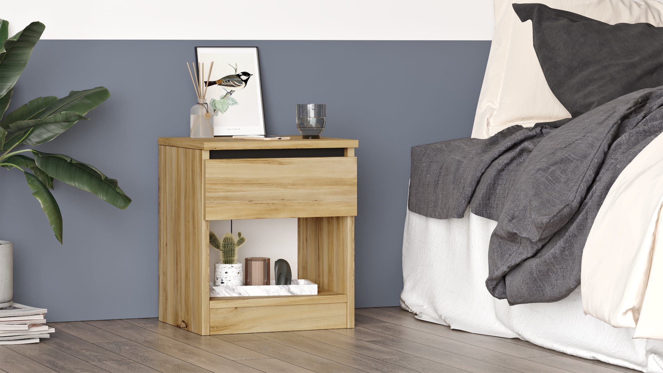 Luvio – LV26– שידת לילה - אורן