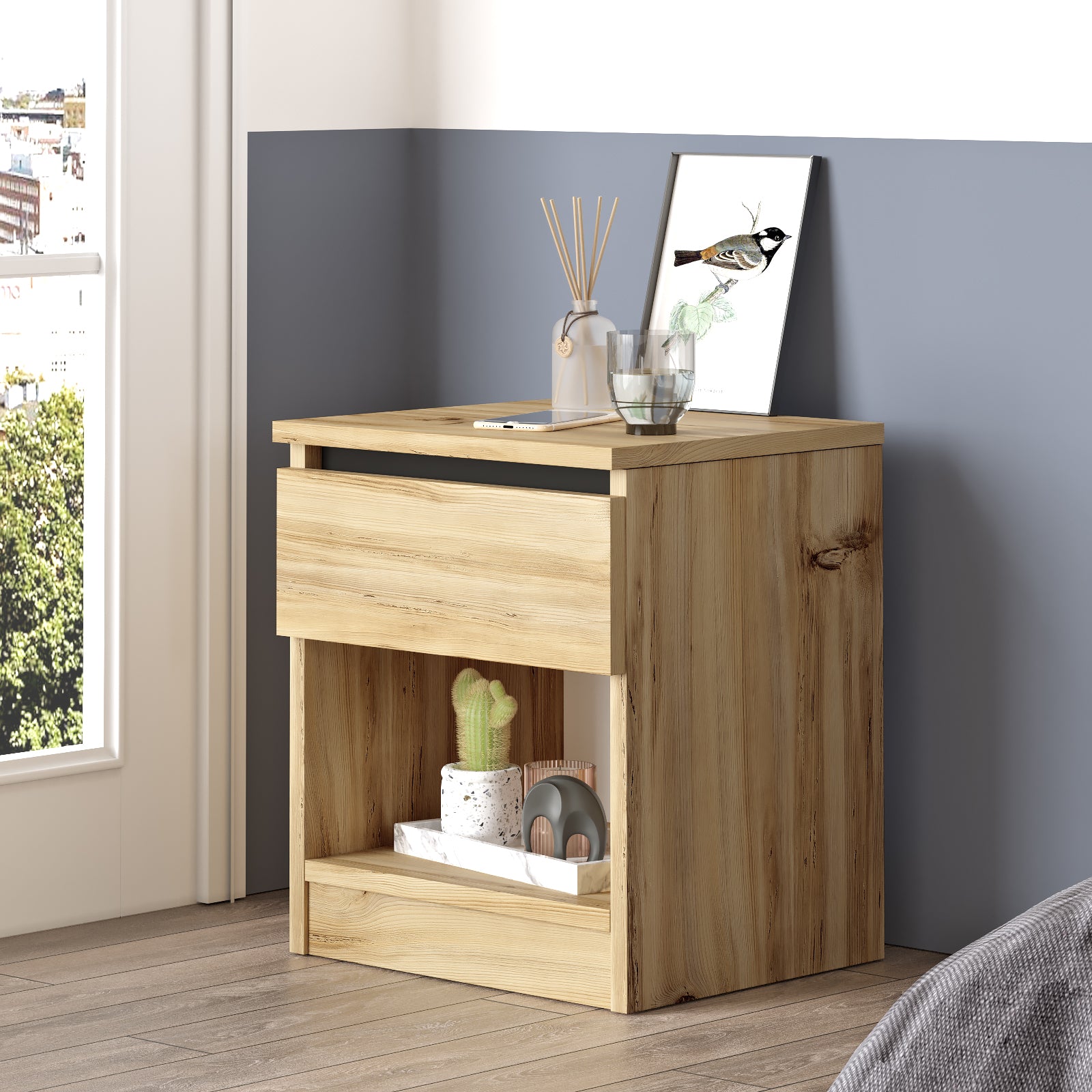 Luvio – LV26– שידת לילה - אורן