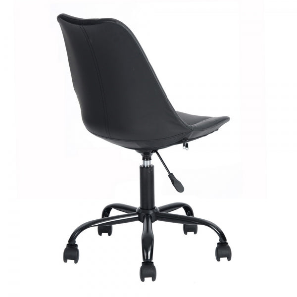 HIGOS דמוי עור שחור - כיסא משרדי
