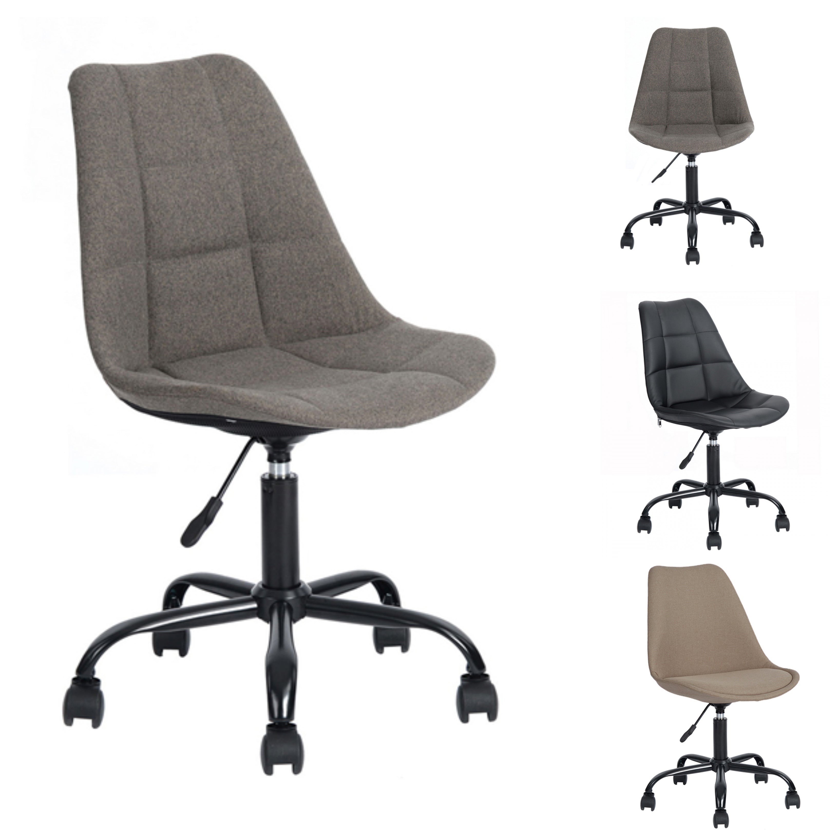 HIGOS דמוי עור שחור - כיסא משרדי