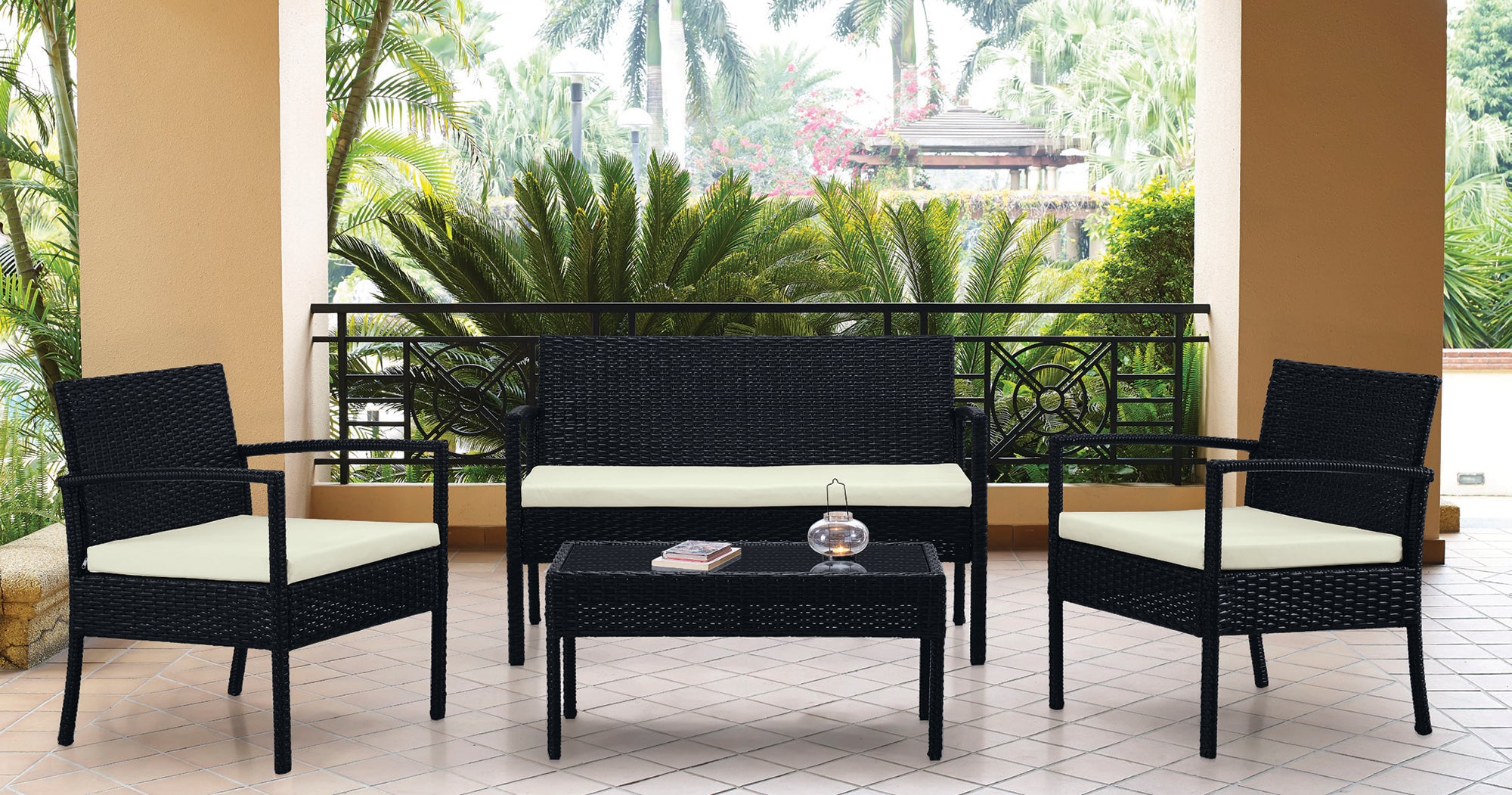 סט ריהוט גן - קורפו קרם