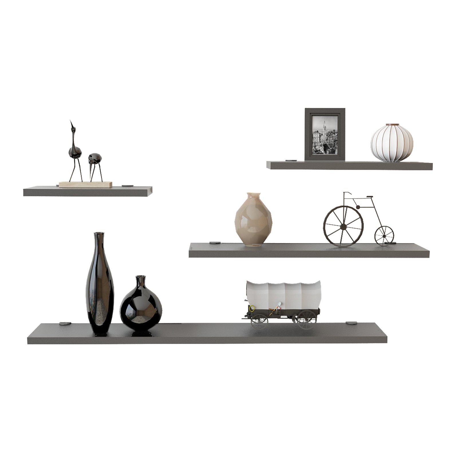 Cords  - אפור – רביעיית מדפים צפים