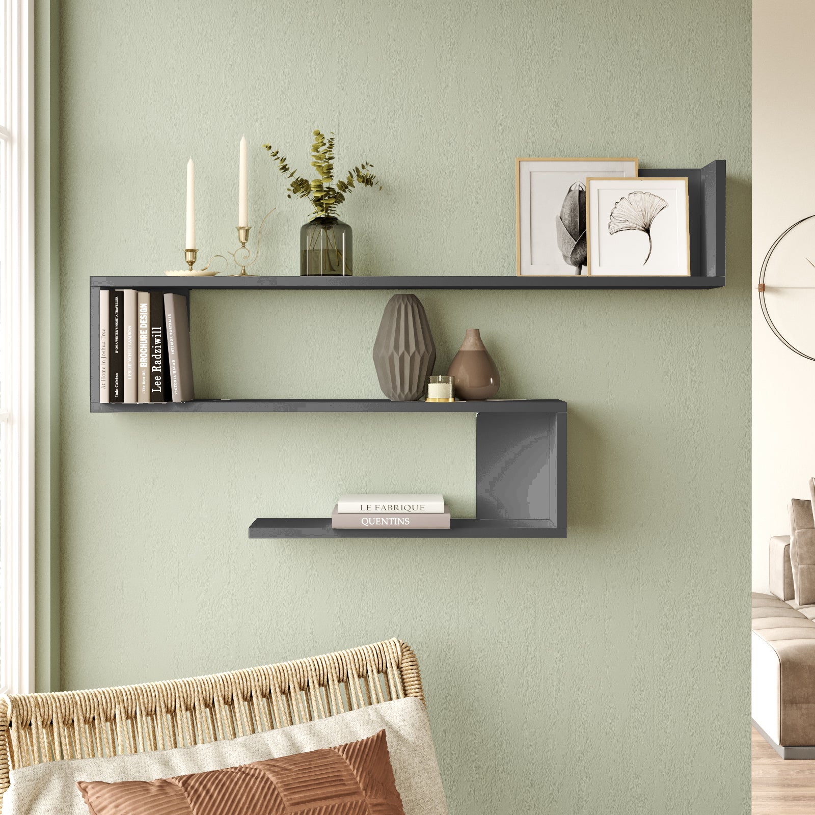 Willo  אפור - מדף מעוצב