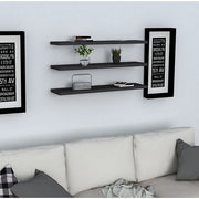 שלישיית מדפים צפים - BOSS אפור