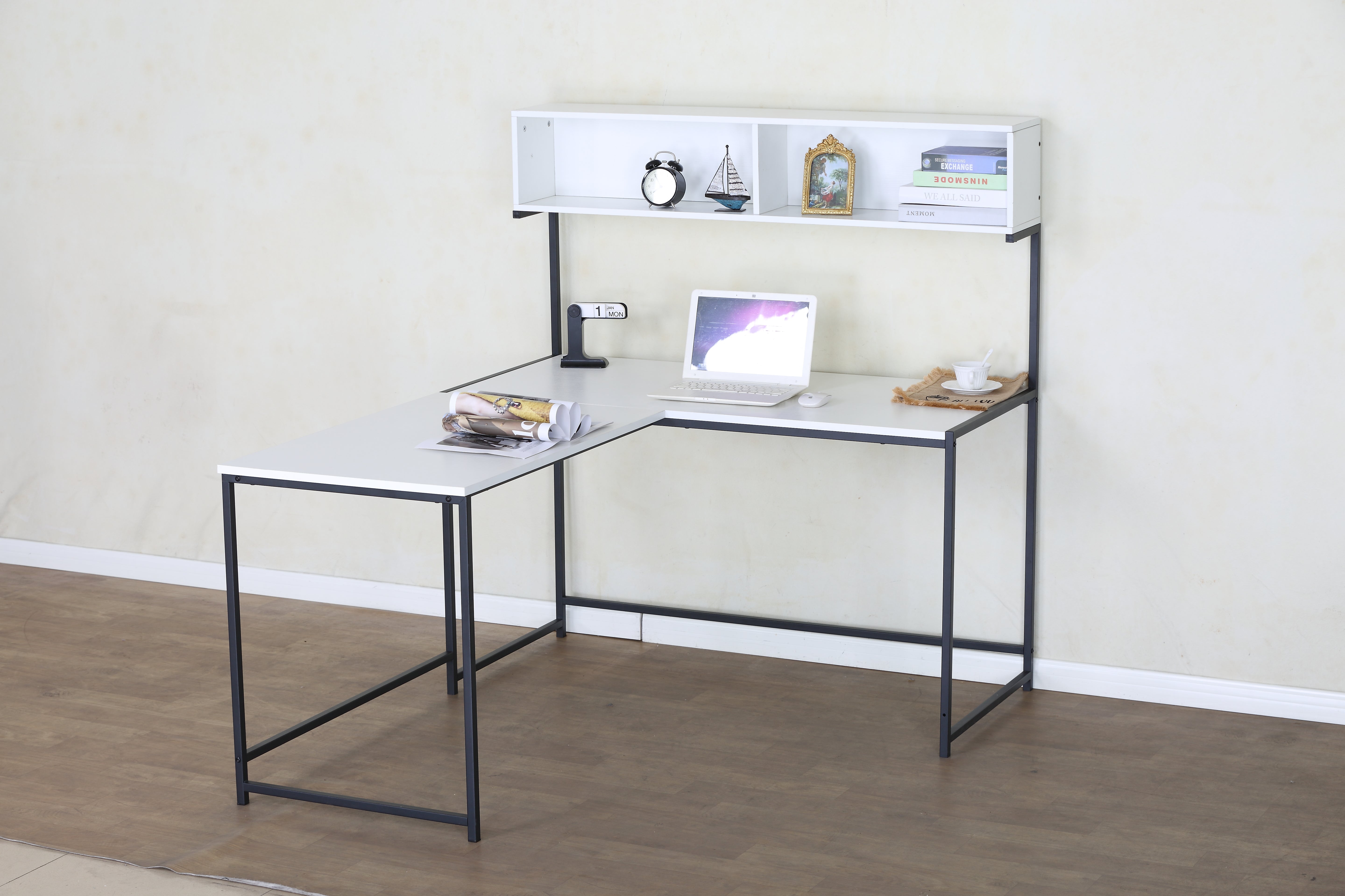 Tasrim לבן 1121 - עמדת עבודה פינתית