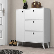 389MZA1301* - Bella 1800 - ארון נעליים מעוצב - צבע לבן