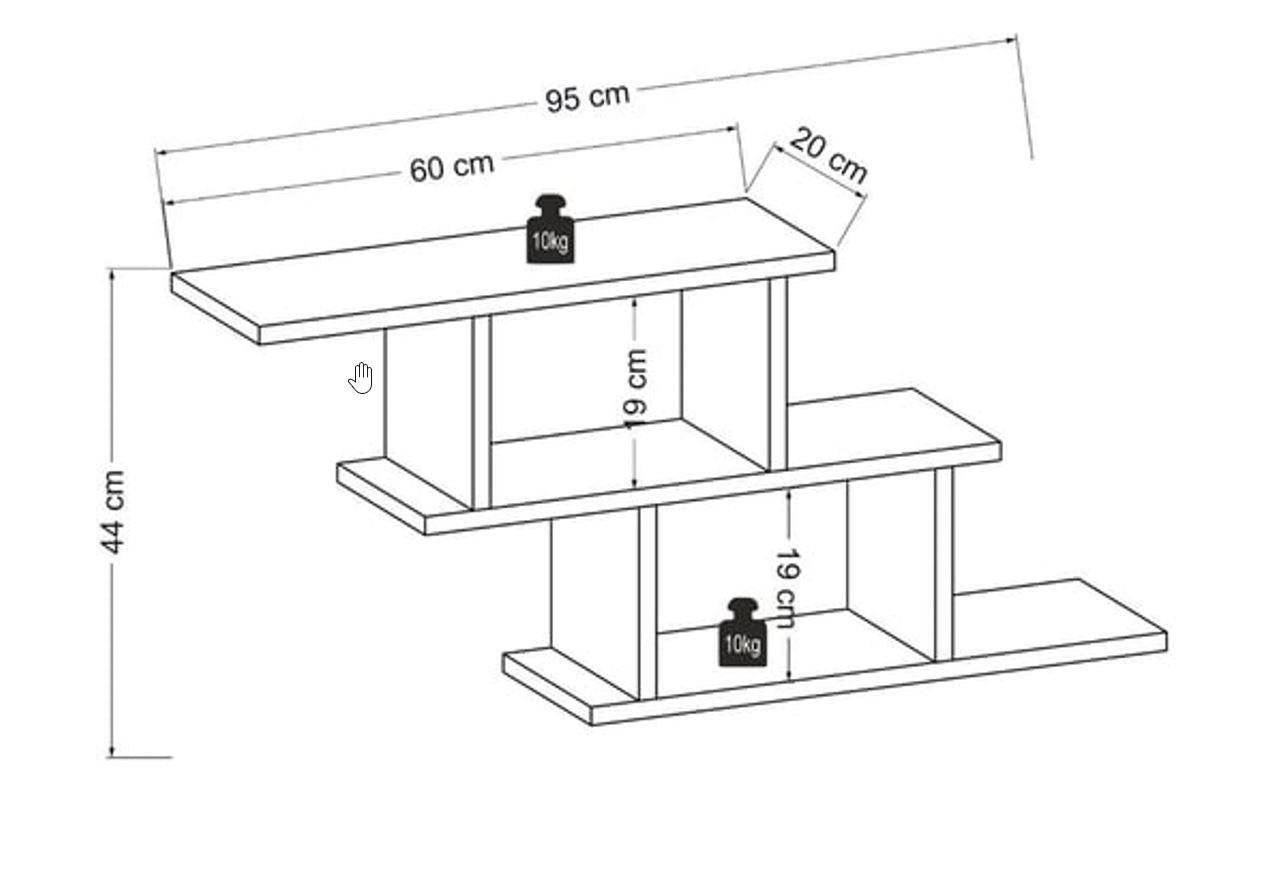 Funda פחם - מדף מעוצב