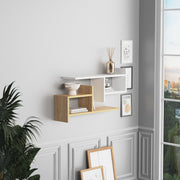 Hisar - זוג מדפים - אלון - לבן