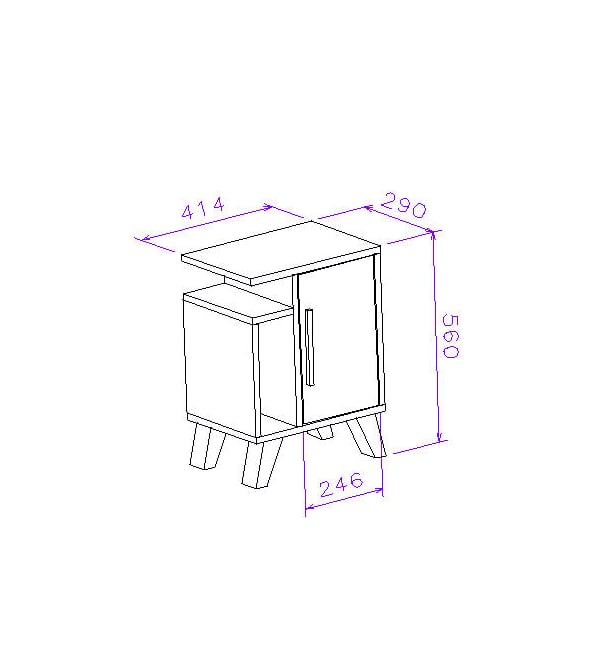 Bengi - שידת לילה - לבן
