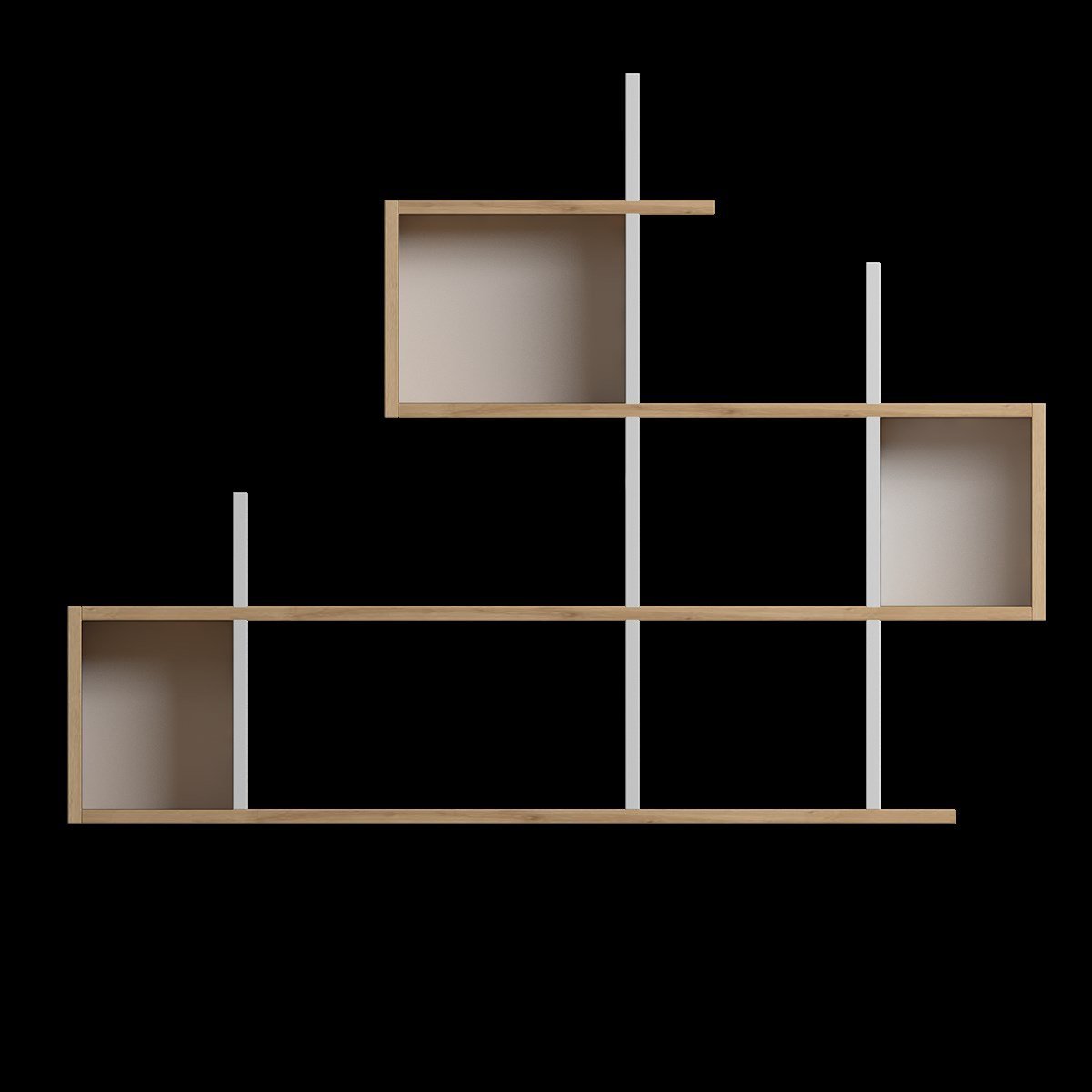 Enky – מדף מעוצב - אלון-לבן