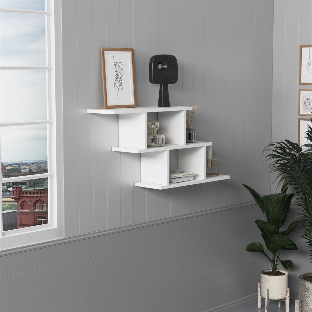 Funda מדף מעוצב - לבן