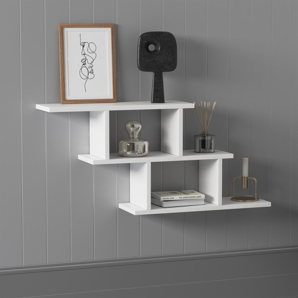 Funda מדף מעוצב - לבן