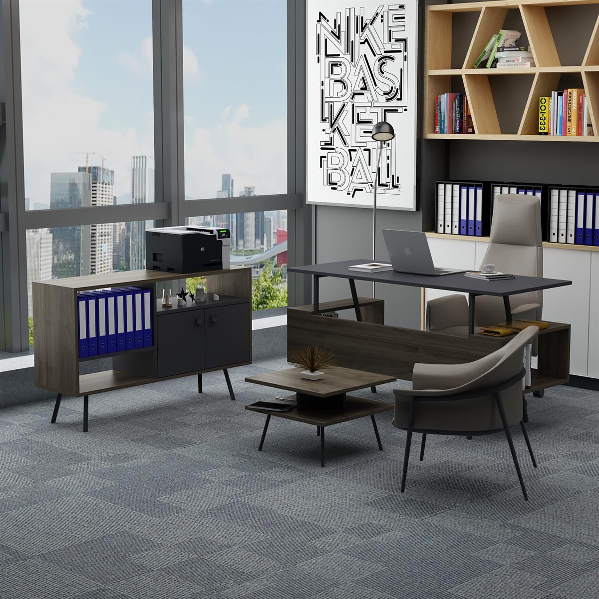 IRONY MAXI - פחם אגוז - שידה רב תכליתית