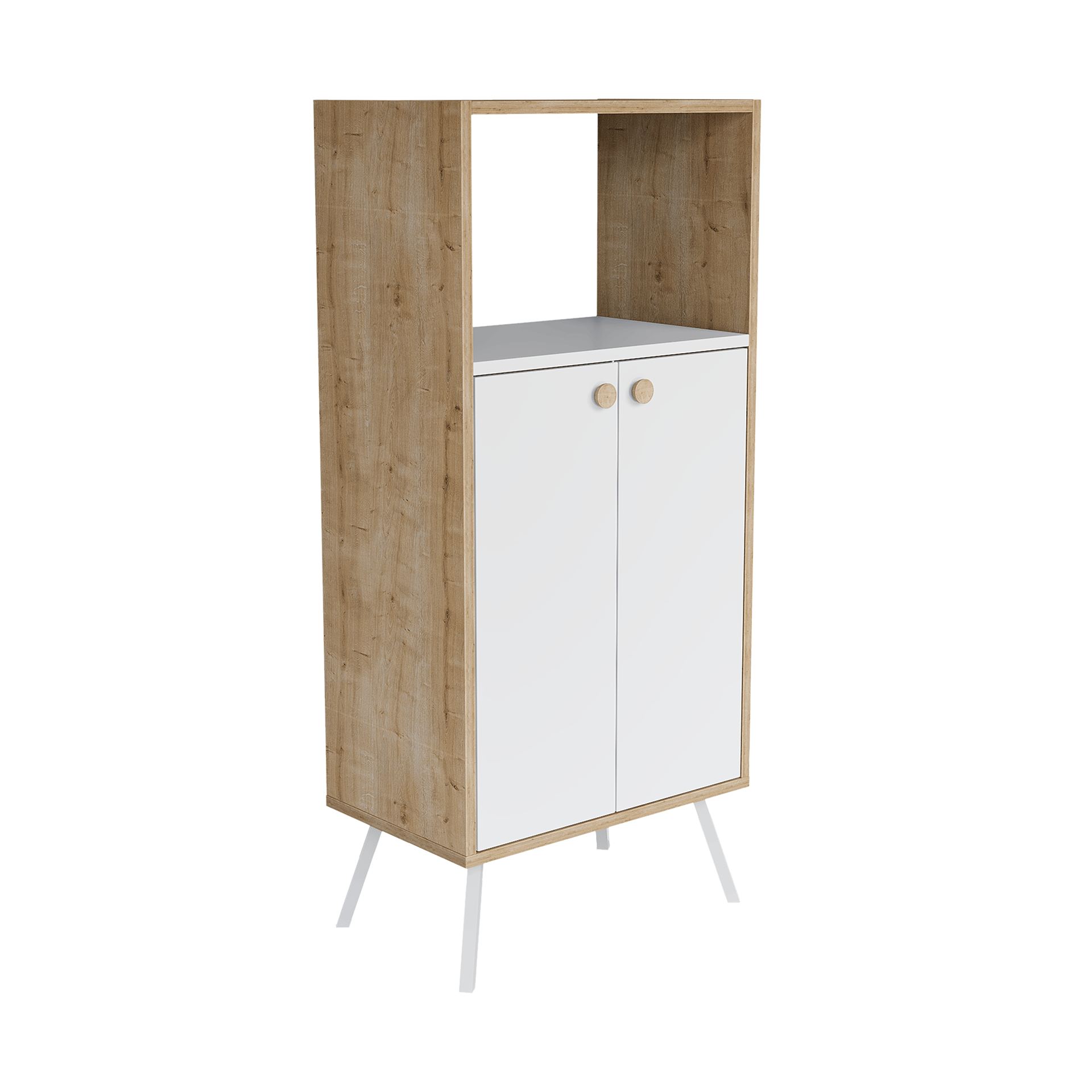 Rasha Office – ארונית אחסון רב תכליתית - אלון - לבן