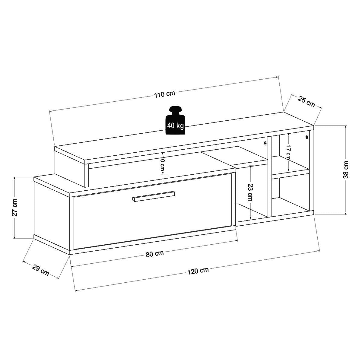 Karamel - פחם אגוז - מזנון מודולארי