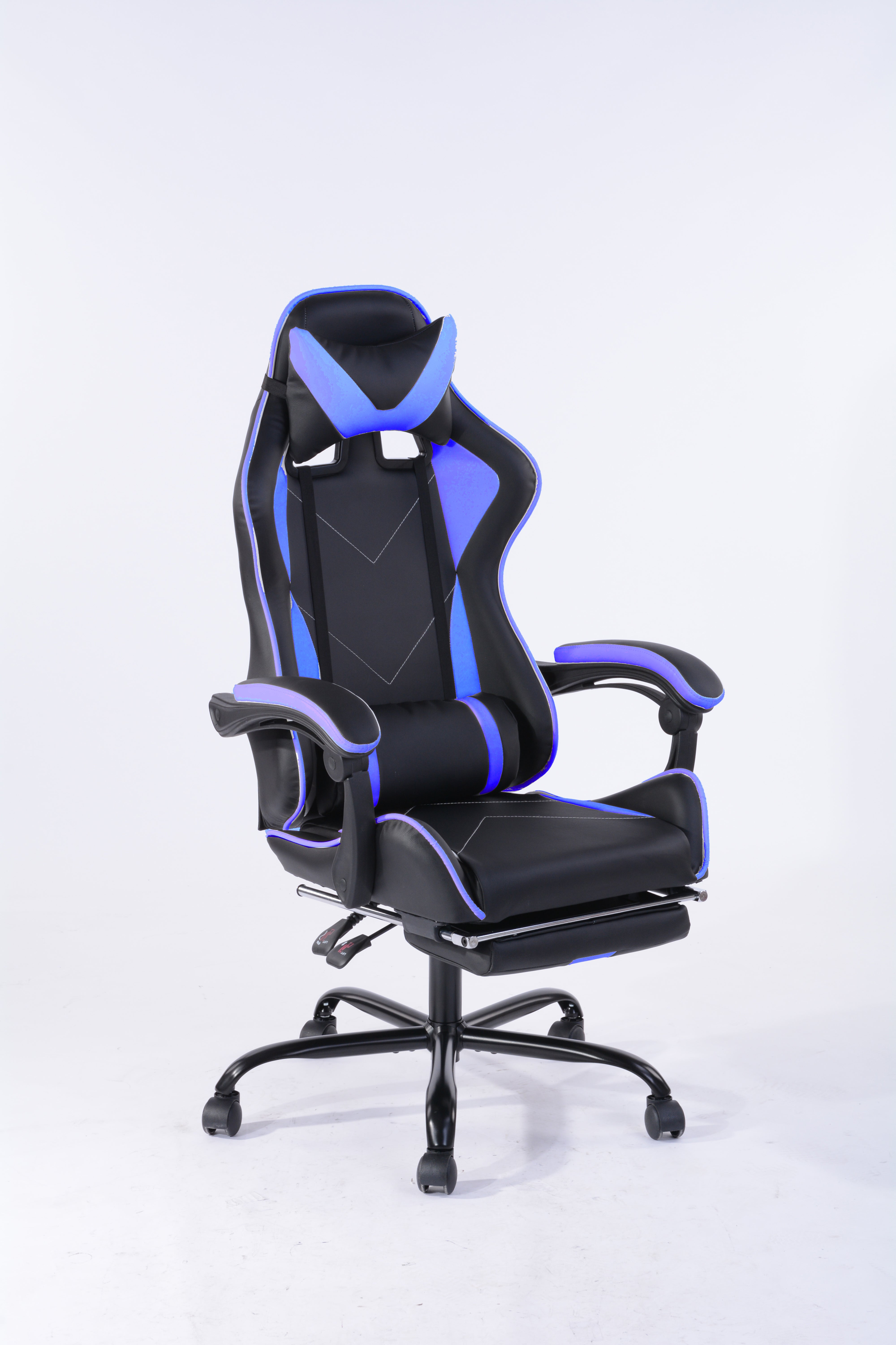 טוד כחול-שחור - כיסא גיימינג עם הדום