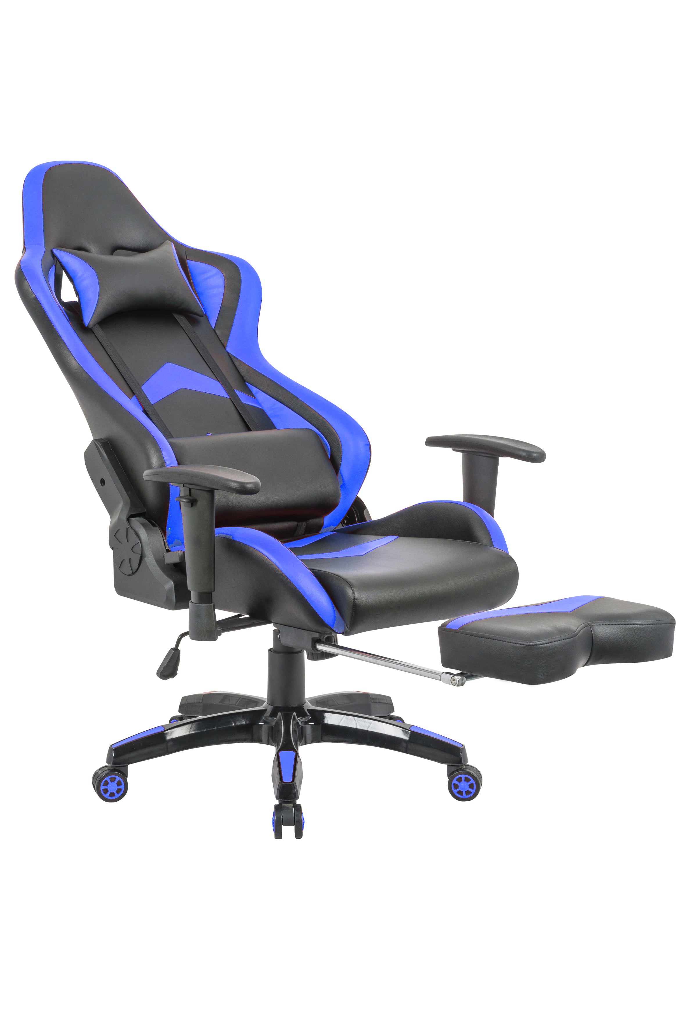 ברגרה כחול - כיסא גיימינג עם הדום