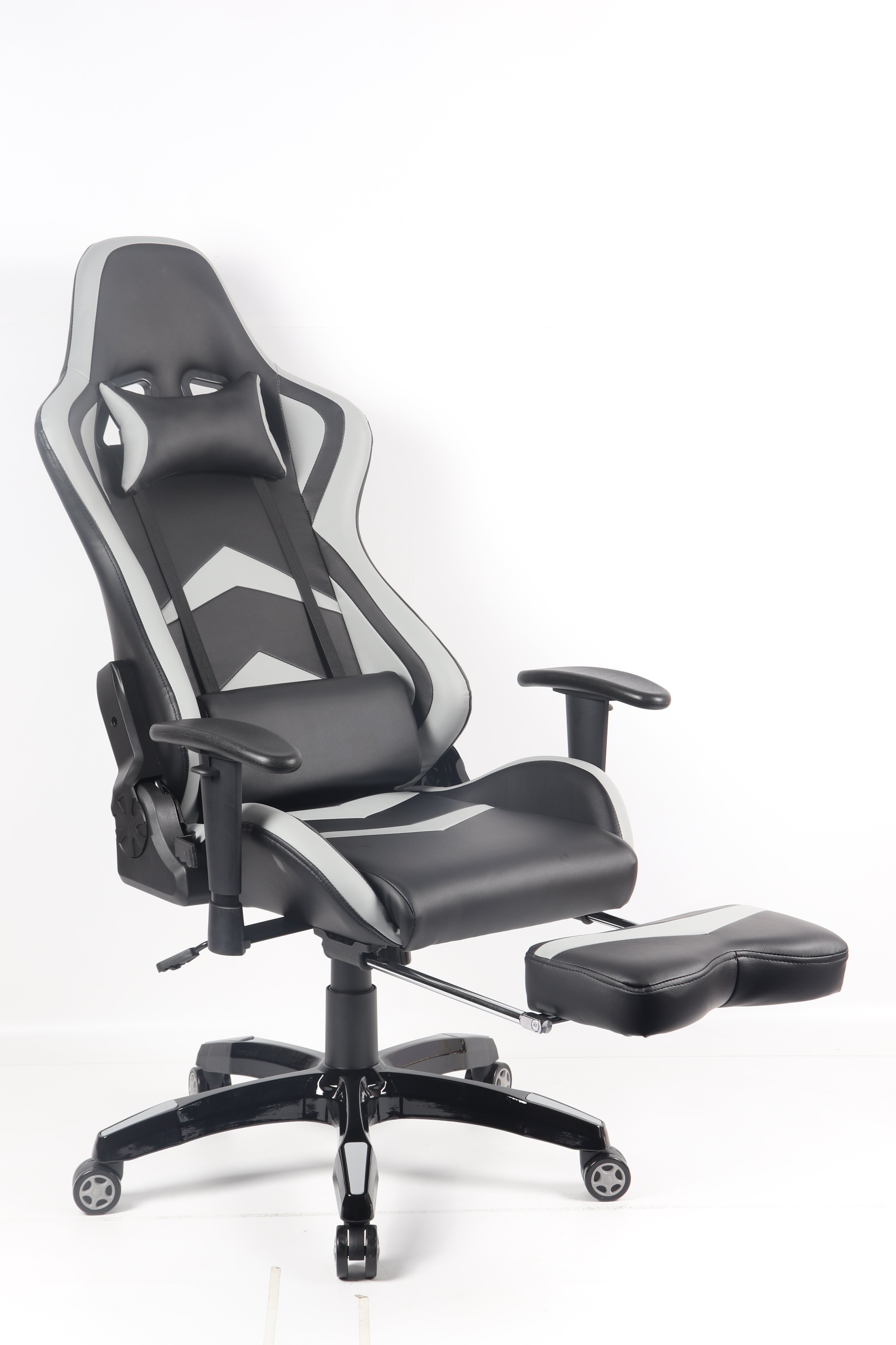 ברגרה אפור - כיסא גיימינג עם הדום