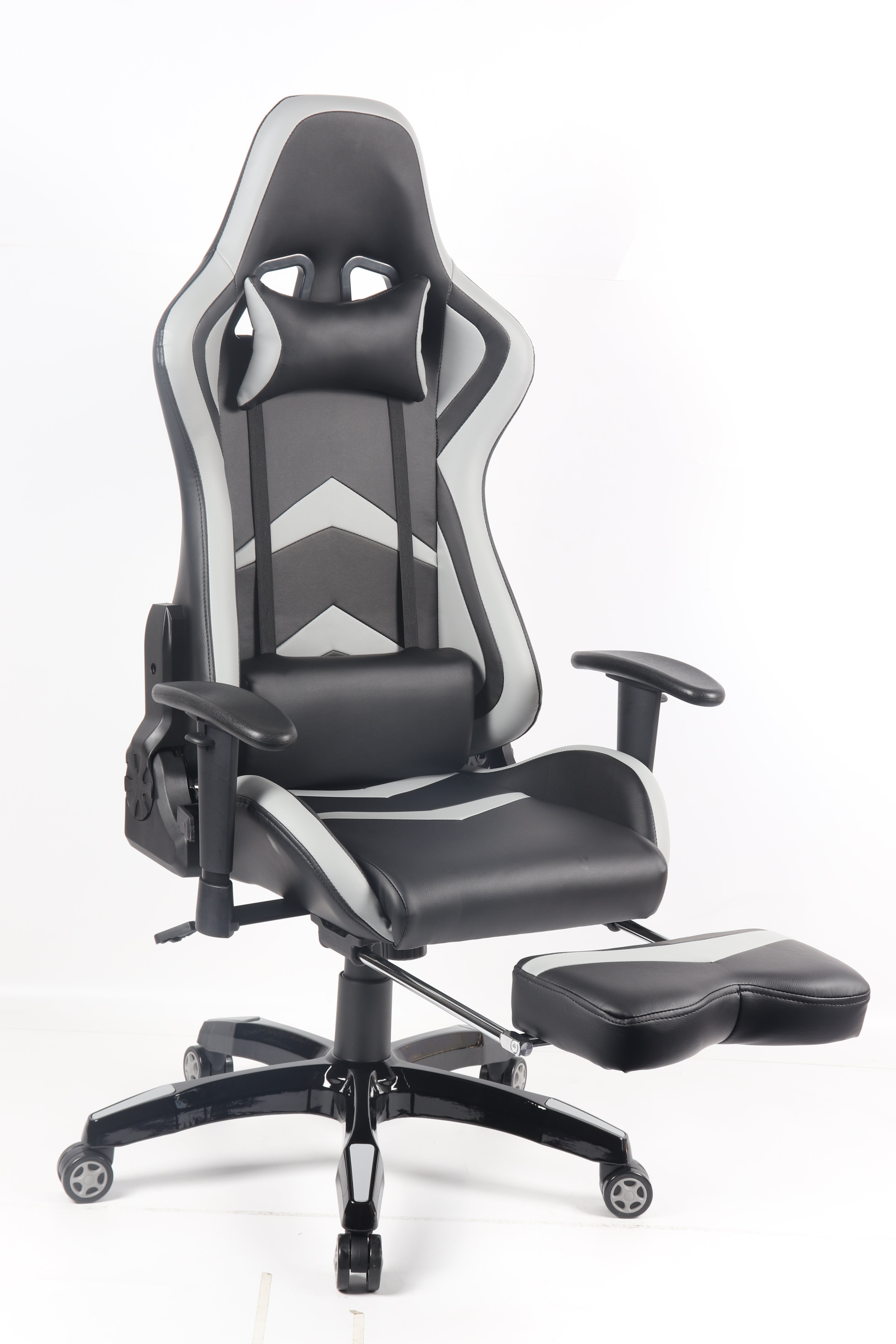 ברגרה אפור - כיסא גיימינג עם הדום