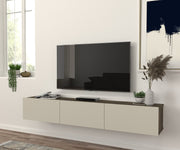 DAMLA - מזנון טלוויזיה צף - אגוז - קרם