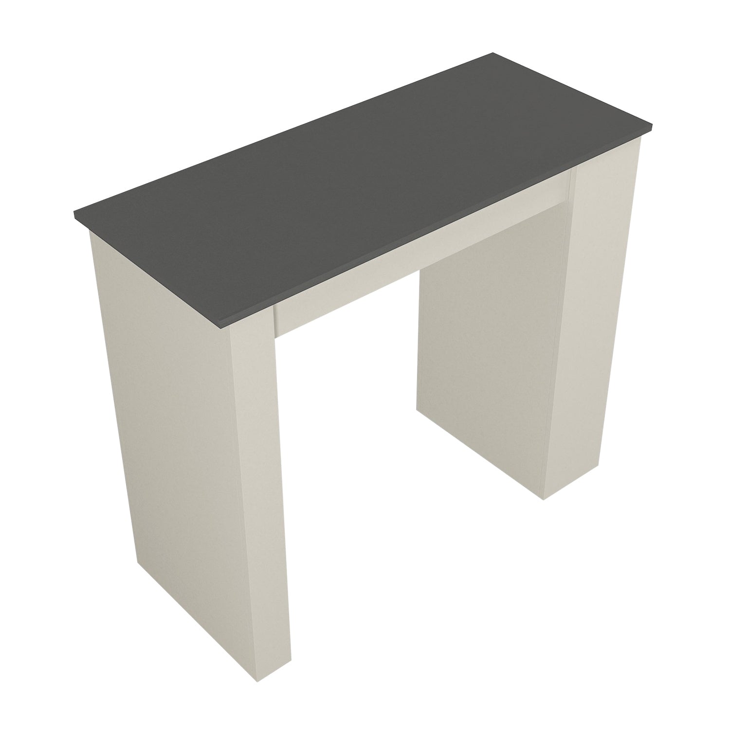 מונקו DE2163 - שולחן בר מעוצב - קרם אבן פלטה אפורה