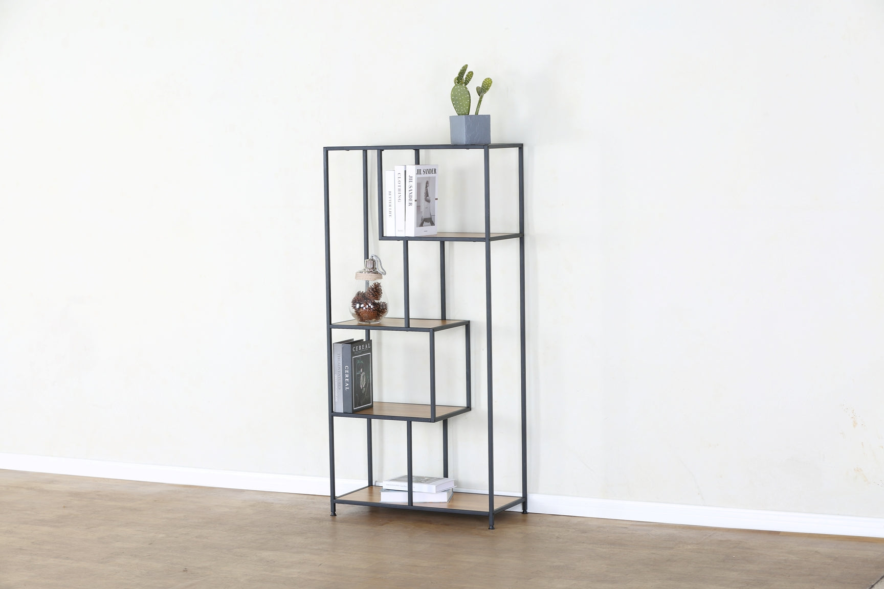 גלדיולוס אגוז - שחור - 3143L - ספריה אסימטרית מעוצבת