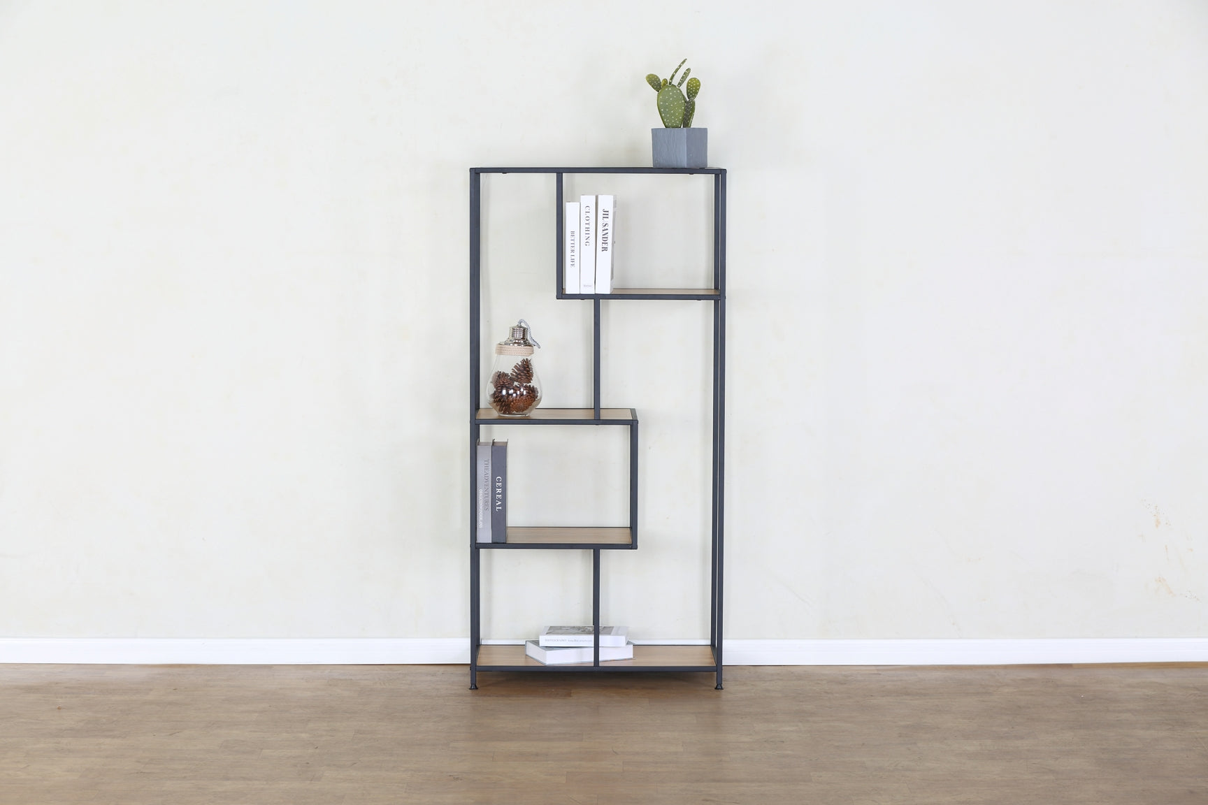 גלדיולוס אגוז - שחור - 3143L - ספריה אסימטרית מעוצבת