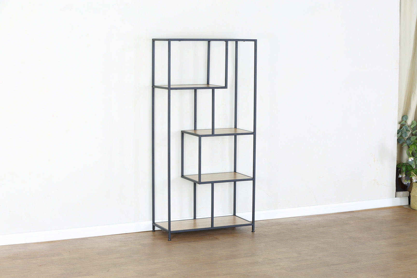 גלדיולוס אלון - שחור - 3143L - ספריה אסימטרית מעוצבת