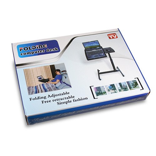 שולחן מתכוונן למחשב נייד - האמטי שחור