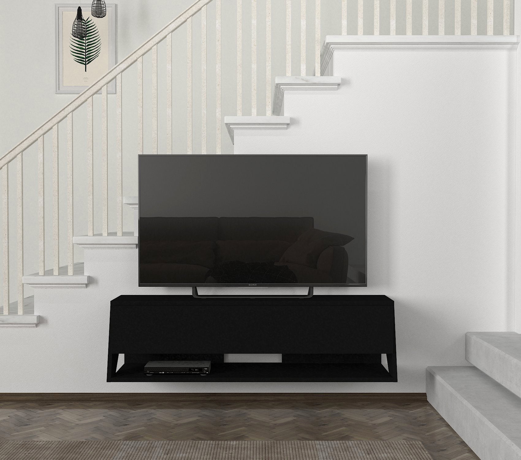 ליטוס DE2569 - שחור - מזנון טלוויזיה צף