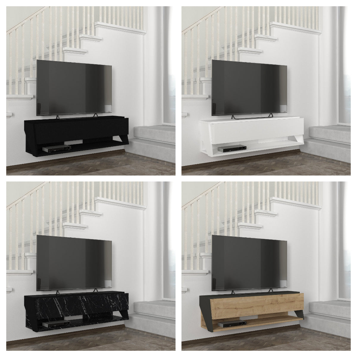 ליטוס DE2569 - שחור - מזנון טלוויזיה צף