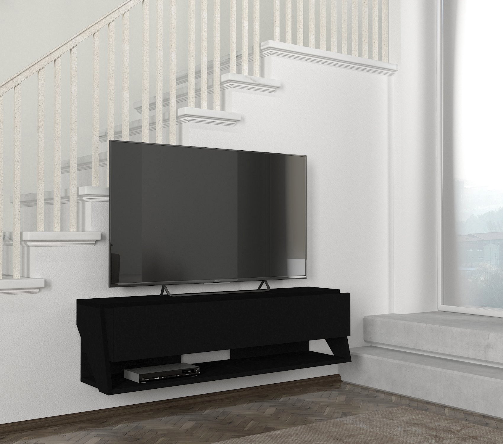 ליטוס DE2569 - שחור - מזנון טלוויזיה צף