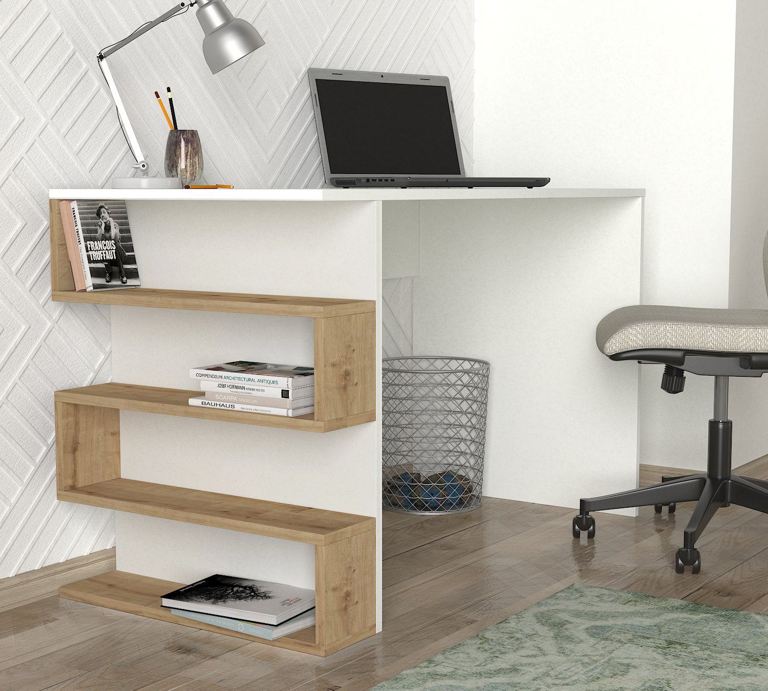 קליאורה 9520DE אלון-לבן - עמדת עבודה