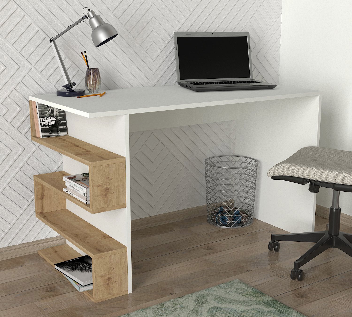 קליאורה 9520DE אלון-לבן - עמדת עבודה