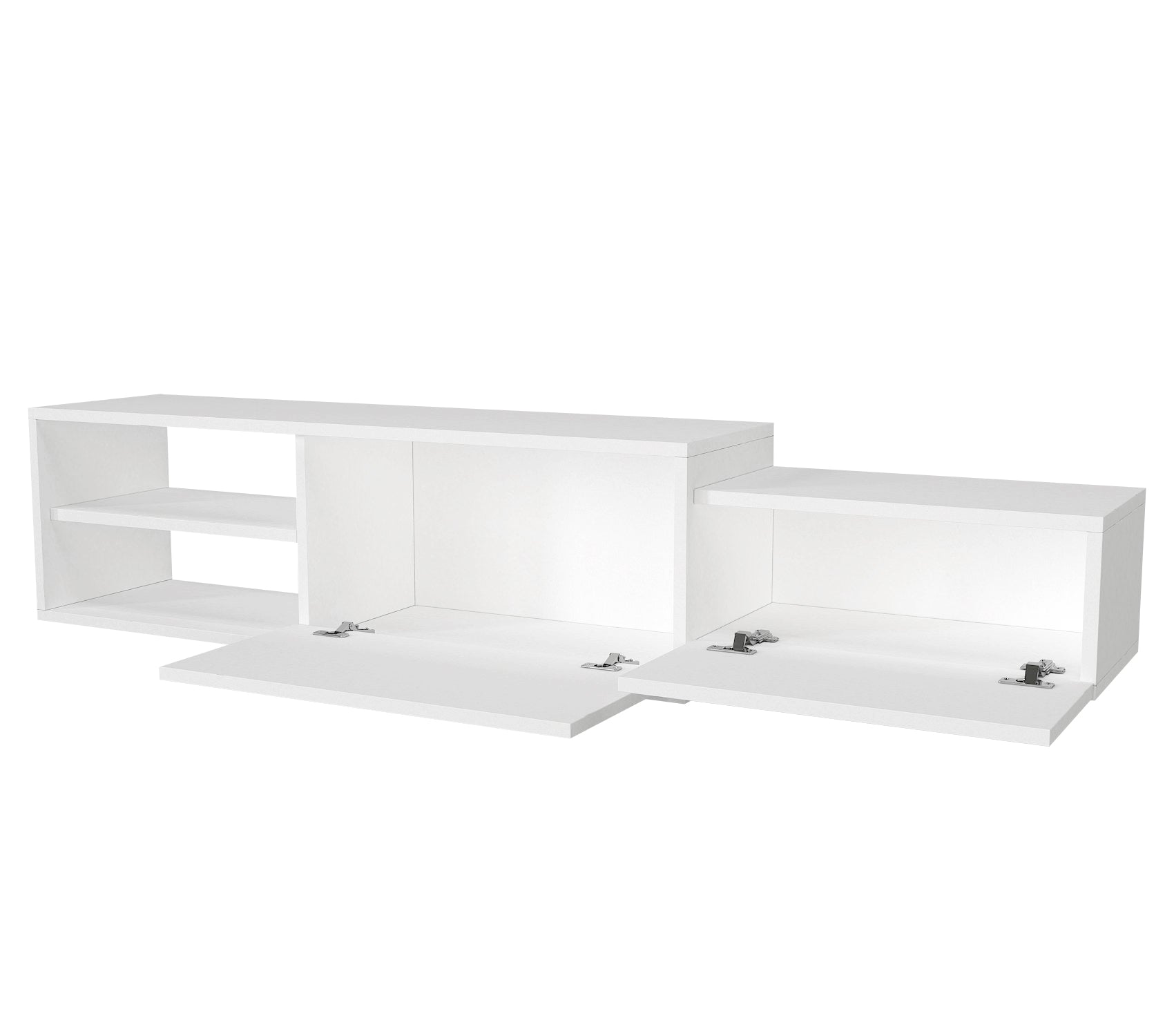 דיון DE2521 לבן - מזנון טלוויזיה מעוצב צף