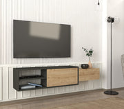 דיון DE2521 פחם - אלון - מזנון טלוויזיה מעוצב צף