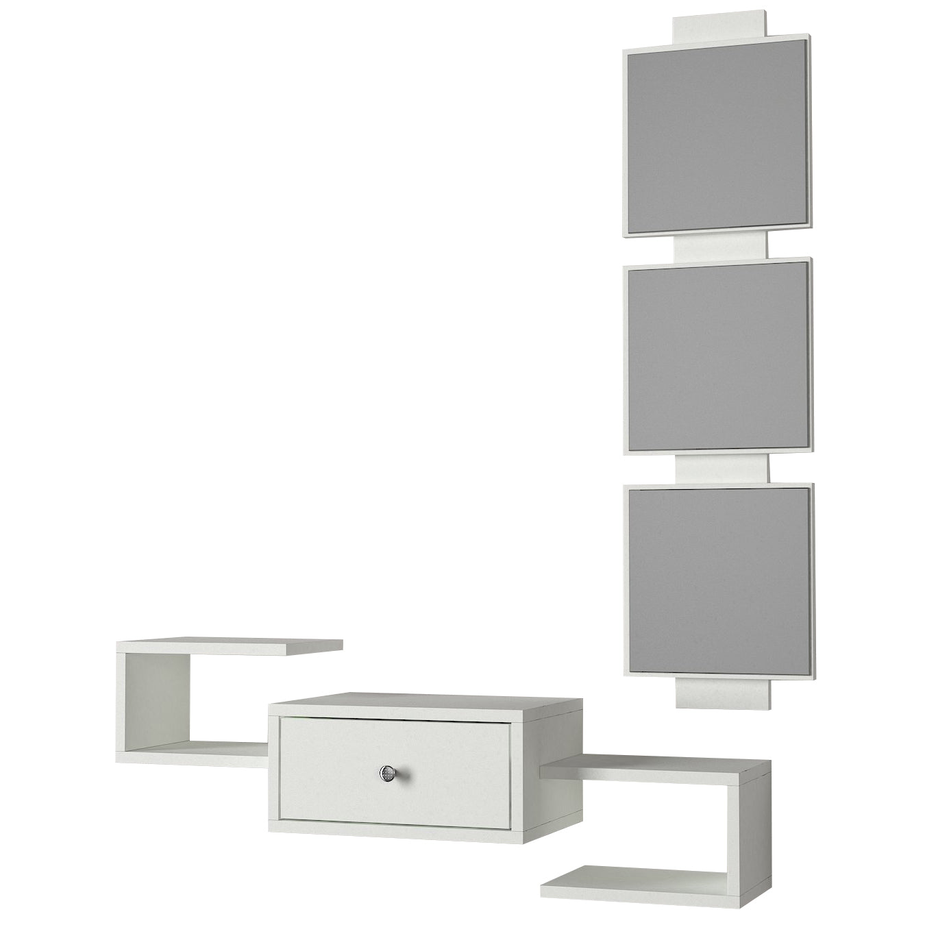 באקי DE-6154 לבן - שידת איפור עם מראה