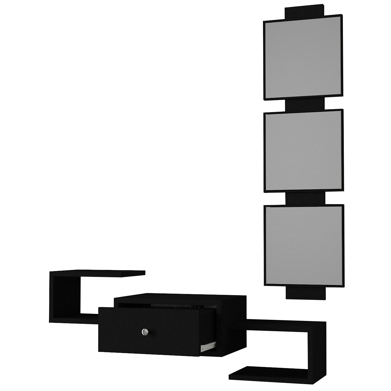 באקי DE-6154 שחור - שידת איפור עם מראה