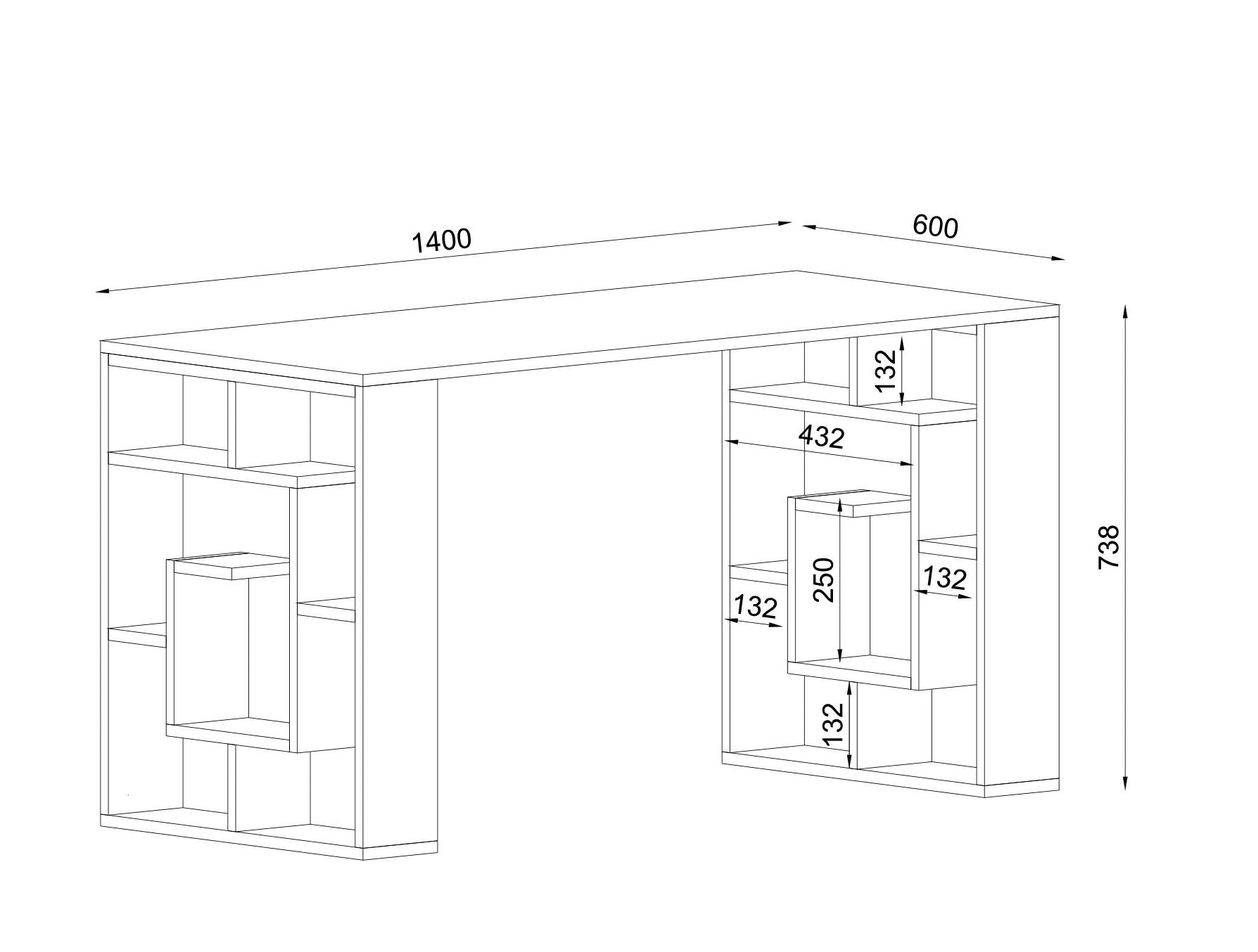 ליין 5682DE –לבן - עמדת עבודה מעוצבת