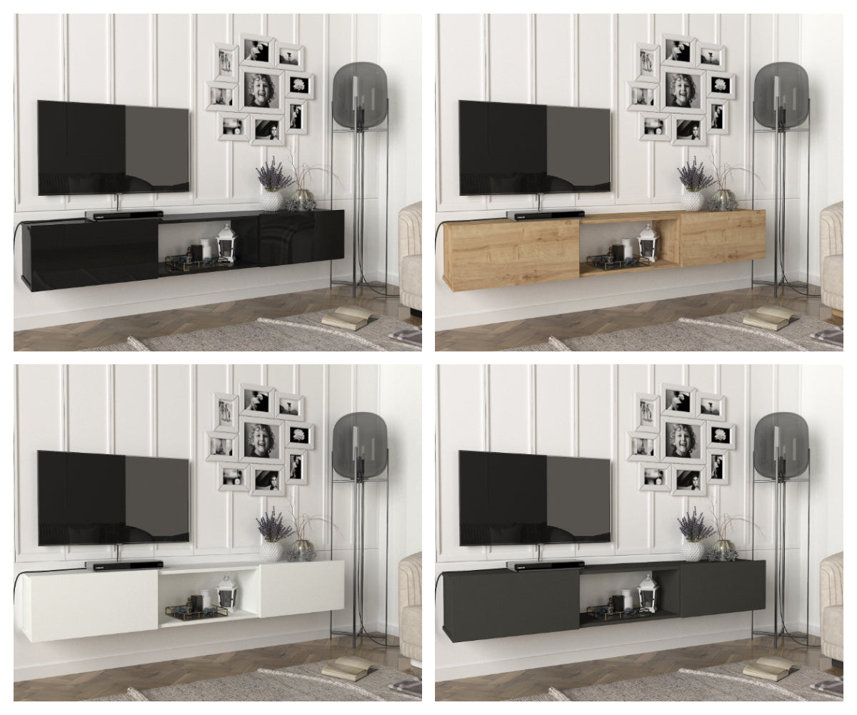 Hilary - DE8806- חום - מזנון טלוויזיה צף