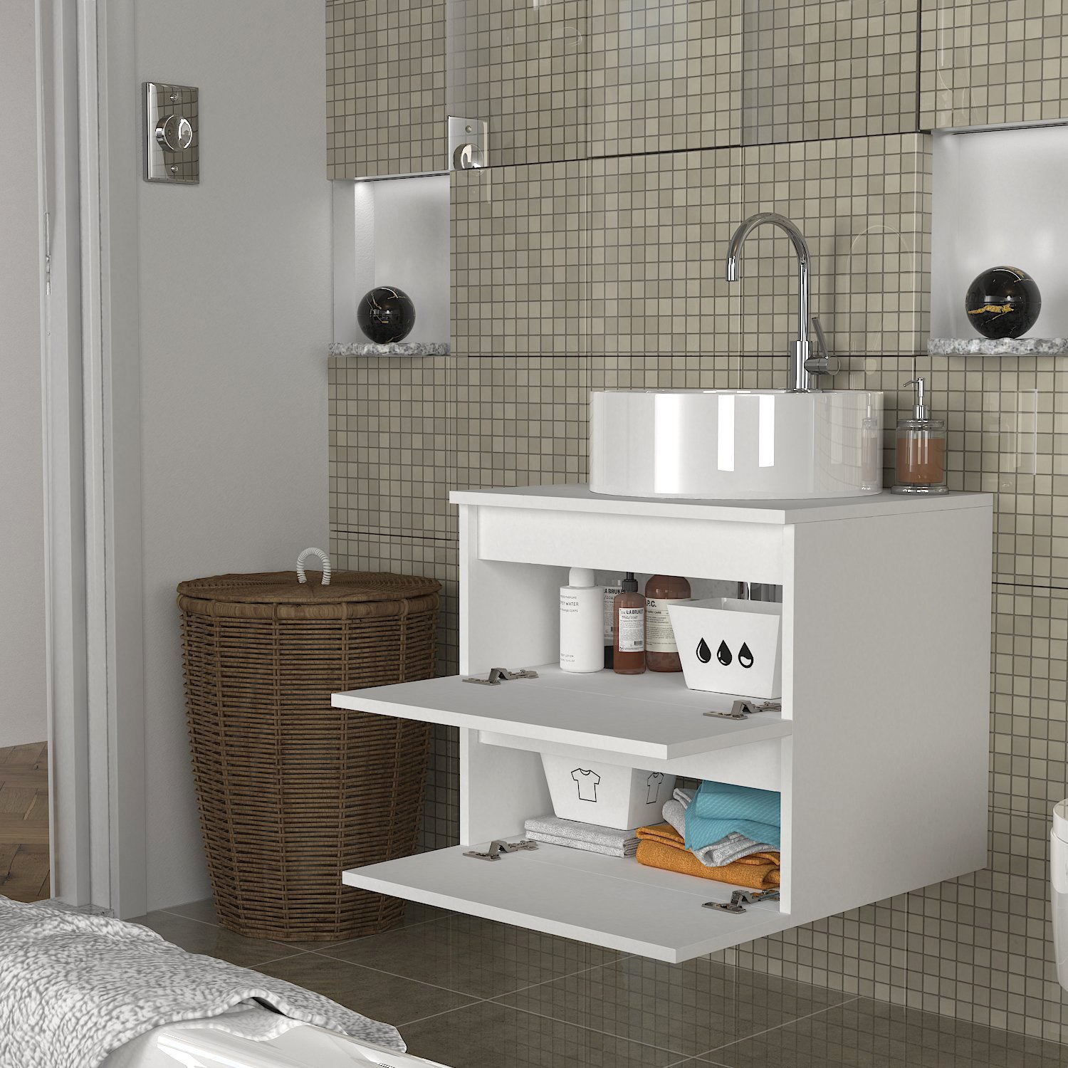 Carmita DE2045 - ארונית תלויה מתחת לכיור