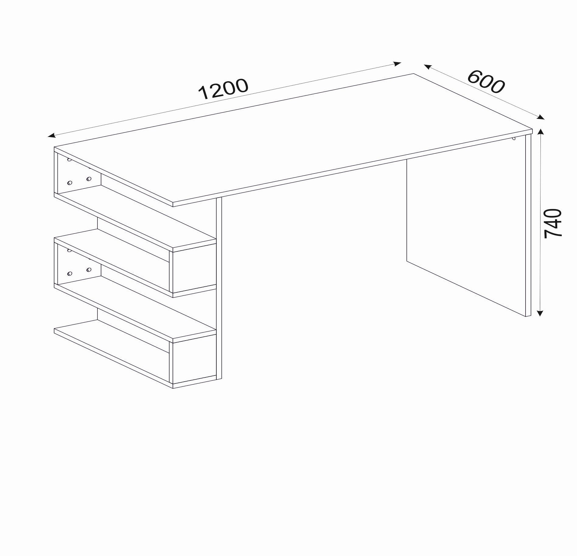 קליאורה 9520DE שחור-לבן - עמדת עבודה