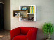 DE0455-סמנתה אגוז-לבן - מדף כוורת