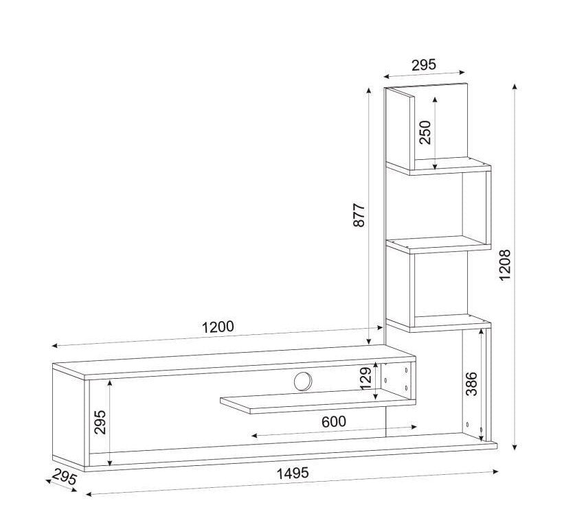 DE1711-מיטאן - מזנון משולב ספריה